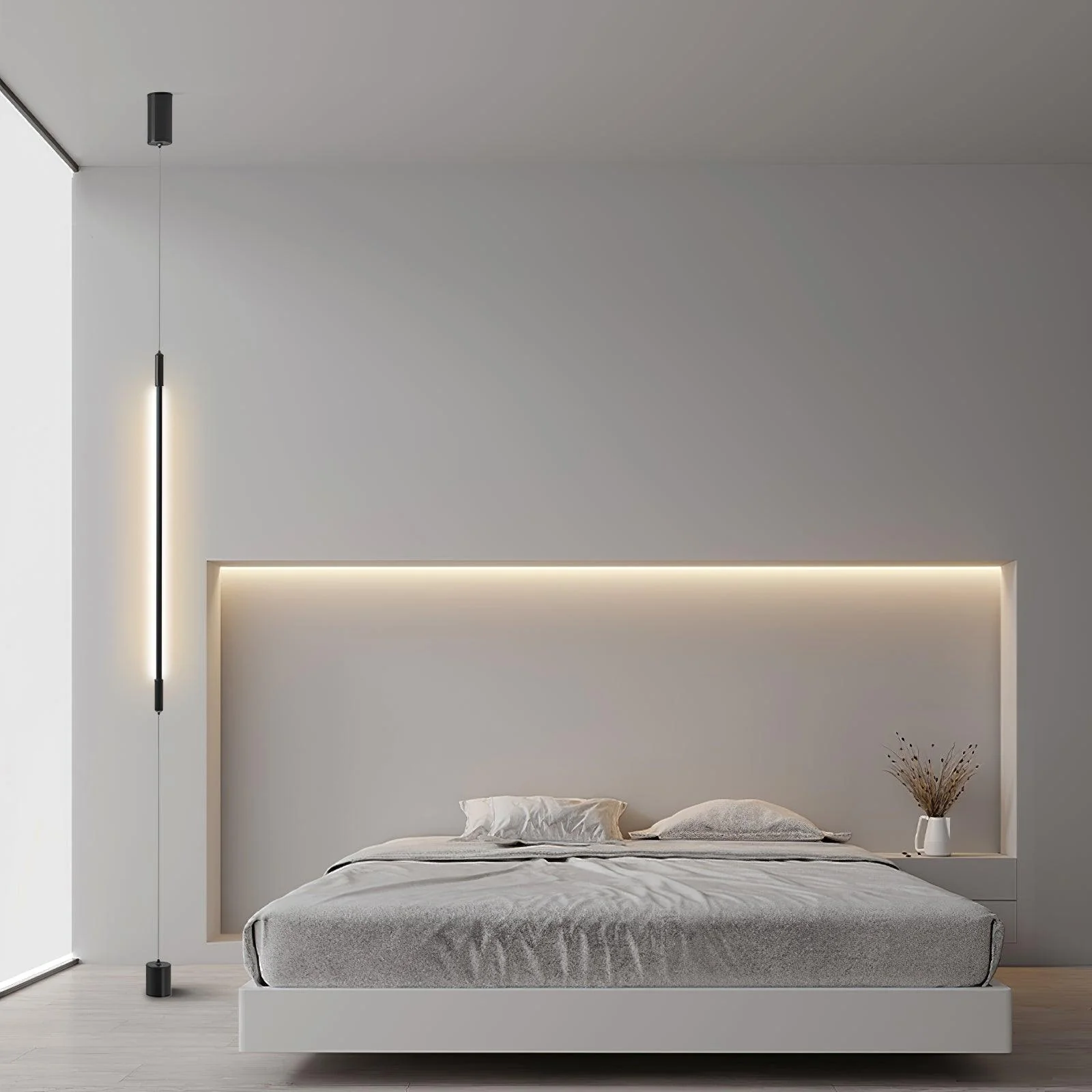 Подвесной светильник Slim line Cabinet - ∅2см x 95см, черный, теплый свет