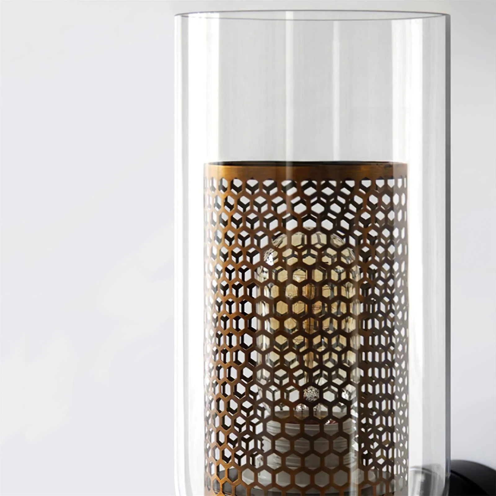 Zachary Wall Lamp - Set of 2 / Black & Clear