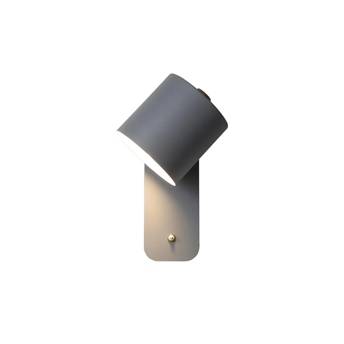 Настенный светильник Rotatable Cylinder Plug-in - ∅13см x 30см, белый