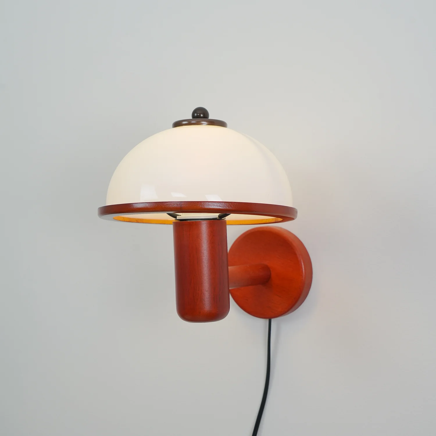 Настенный светильник Seren Mushroom - ∅20см x 28см, темный дуб