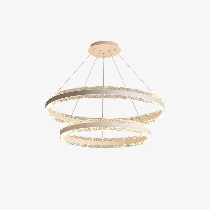 Люстра Modern Circle LED - один уровень ∅60см х 120см, белый, диммер, пульт ДУ