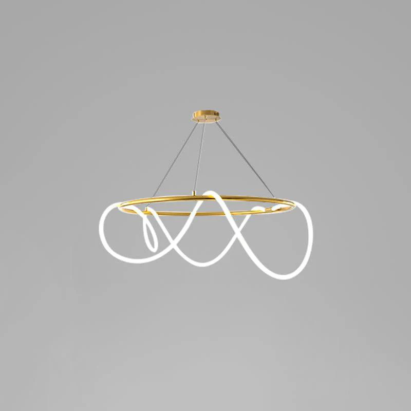Люстра Flexible Linear Curve - 150см x 2см x 32см, черный, белый, с диммером