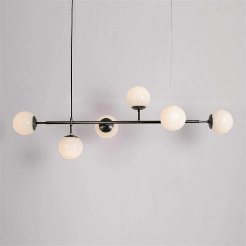 Люстра Orb - 120см х 45см, черный, янтарь