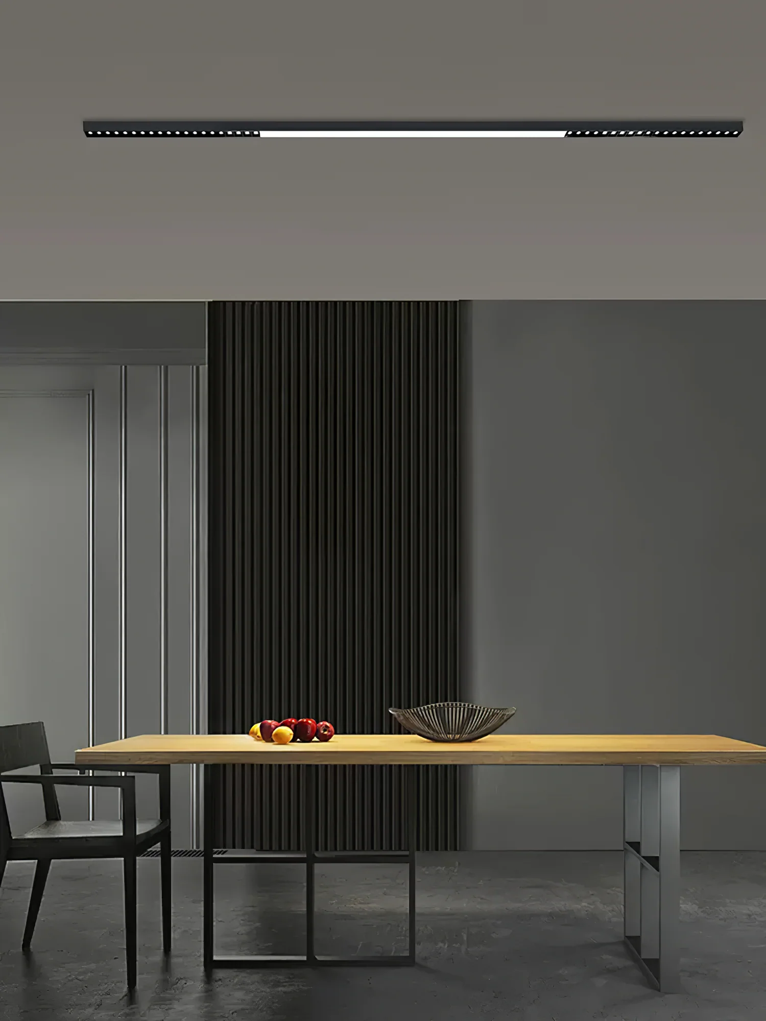 Подвесной светильник Magnetic Floating - 80см x 3см x 5см, черный B, теплый свет