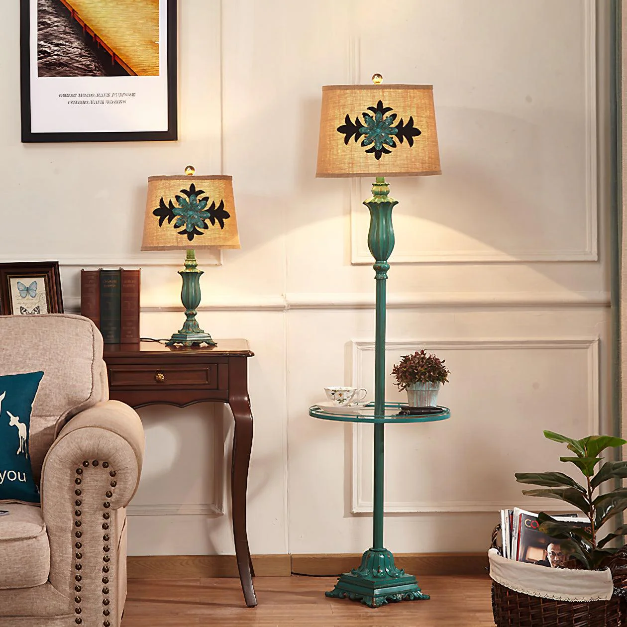 Lark Floor Lamp - Model A ∅ 16.5″ x H 64″ / Dia 42cm x H 163cm / Green / US plug