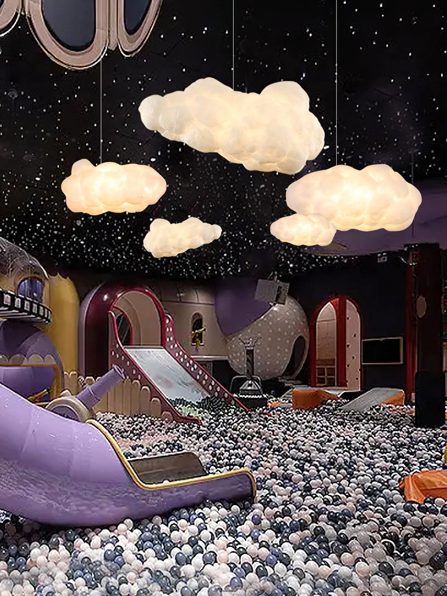 Подвесной светильник Cloudy - ∅50см x 30см, белый