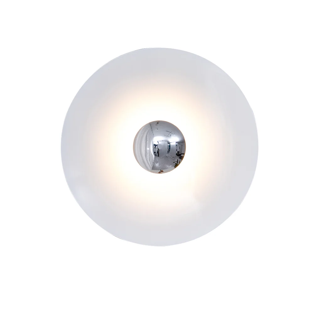 Simplicity Glow Wall Light - ∅ 15.7″ x H 15.7″ Set of 2 / White & Antique copper / Warm Light