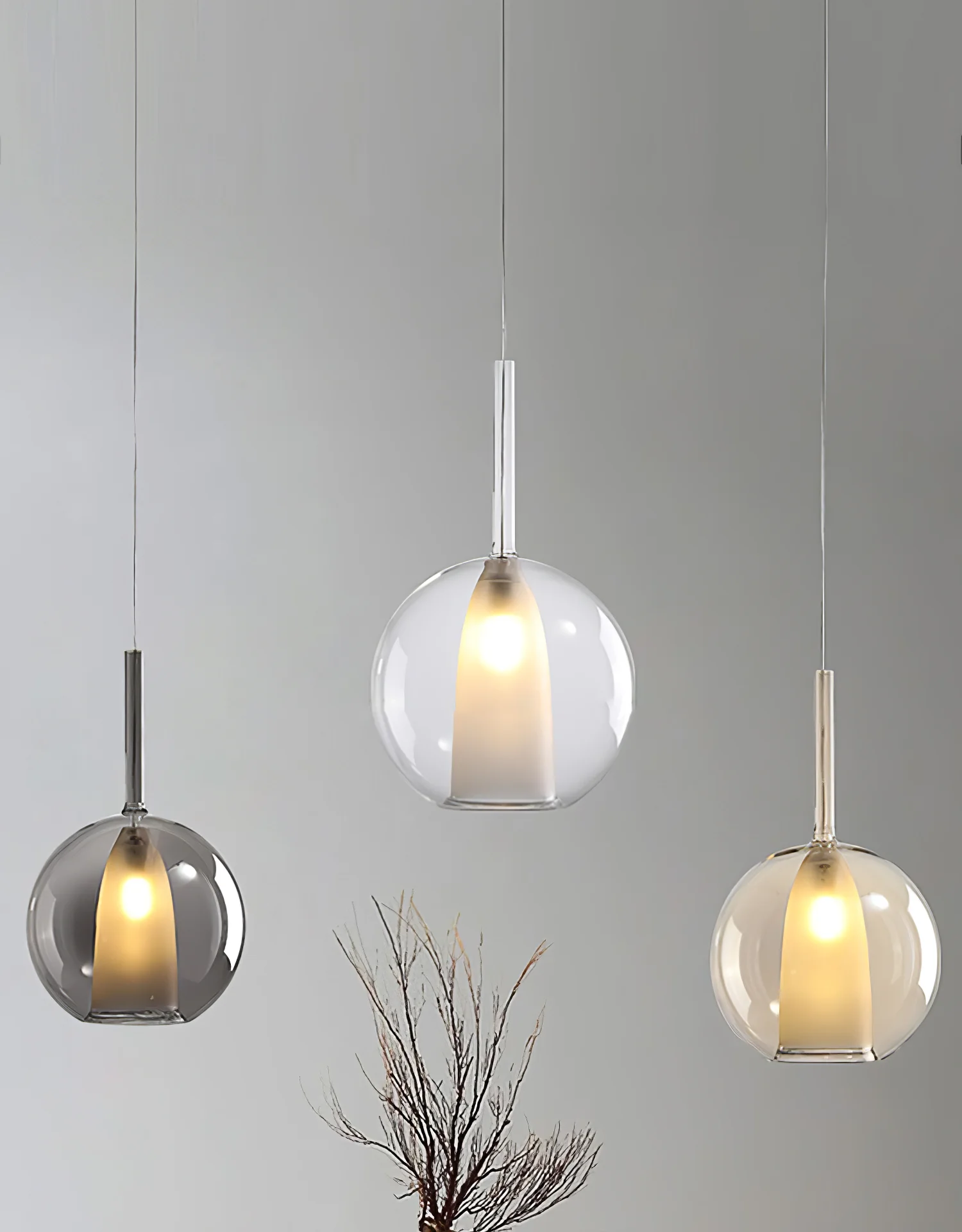 Подвесной светильник Glo - ∅25см x 43см, янтарь