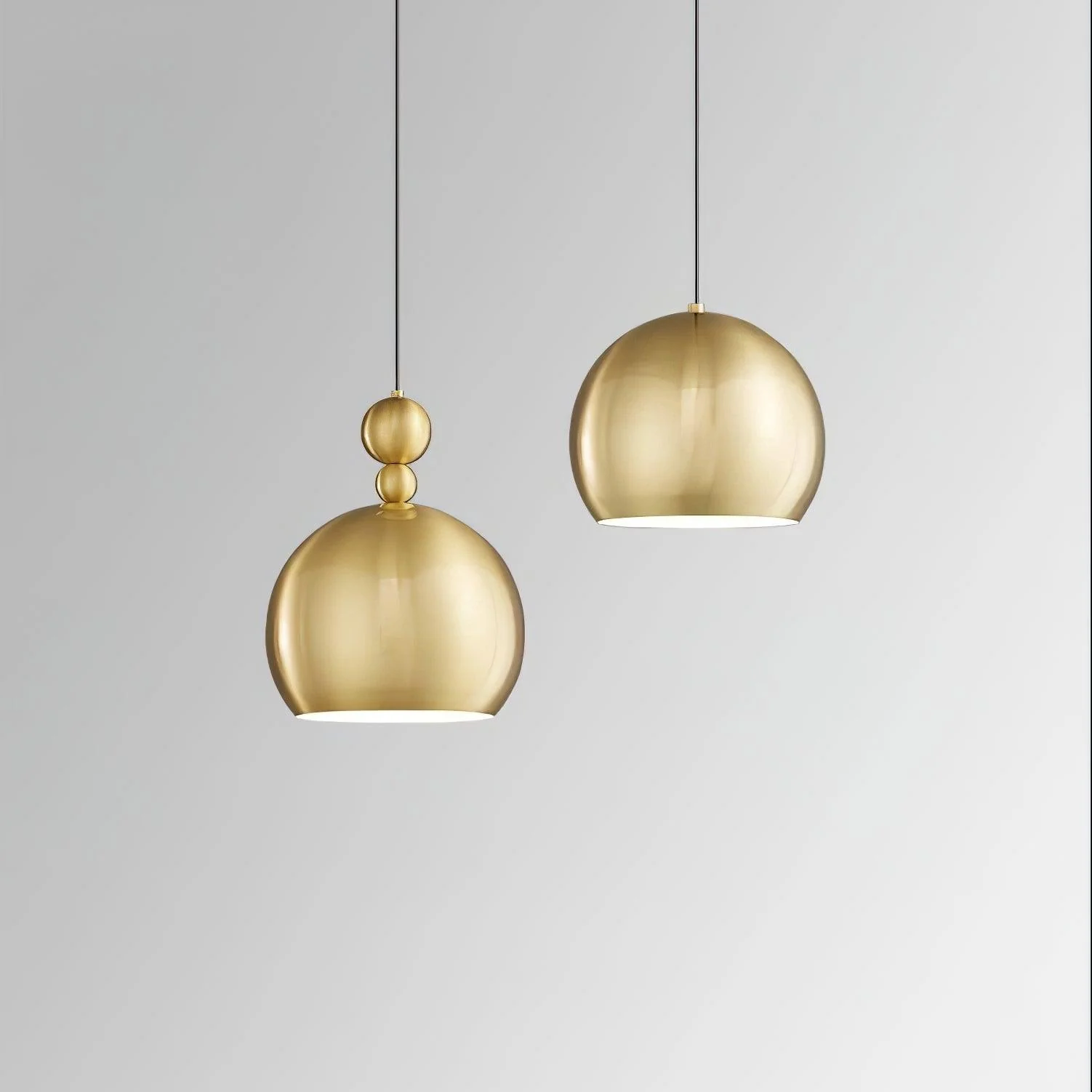Подвесной светильник Palla Brass - ∅18см x 23см, черный