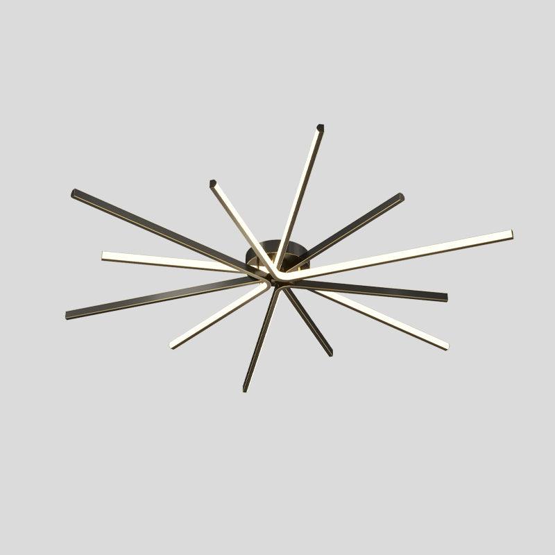 Потолочный светильник Brass Starbursts - ∅100см х 15см, черный, белый, 3000-6500К