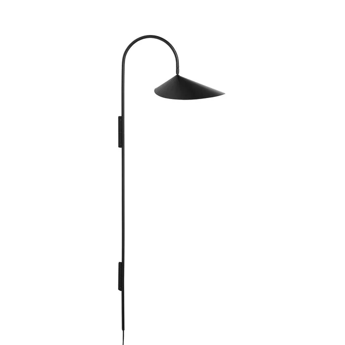 Arum Swivel Plug-in Wall Lamp - ∅ 10.2″ x H 50″ Set of 2 / Black / EU Plug