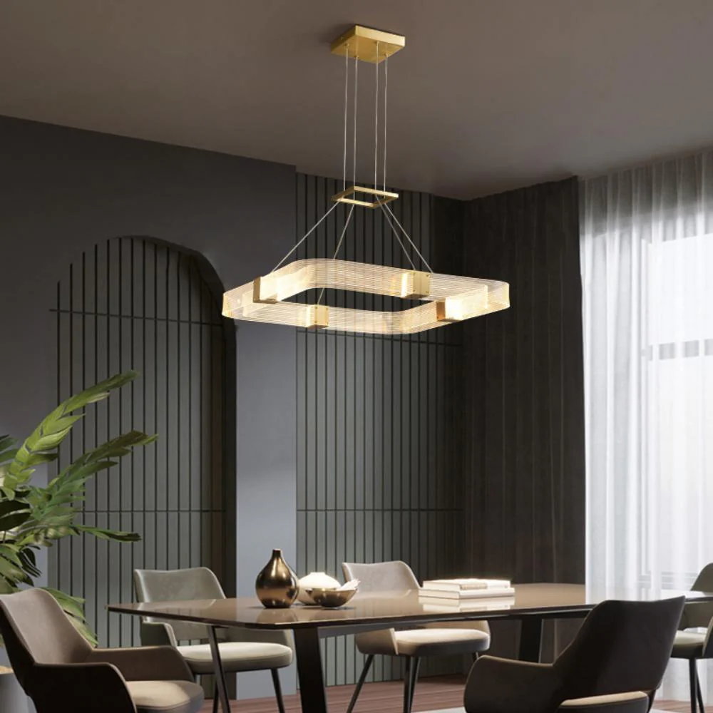 Люстра Parallel LED - два уровня ∅80см + ∅60см, холодный свет, круглая