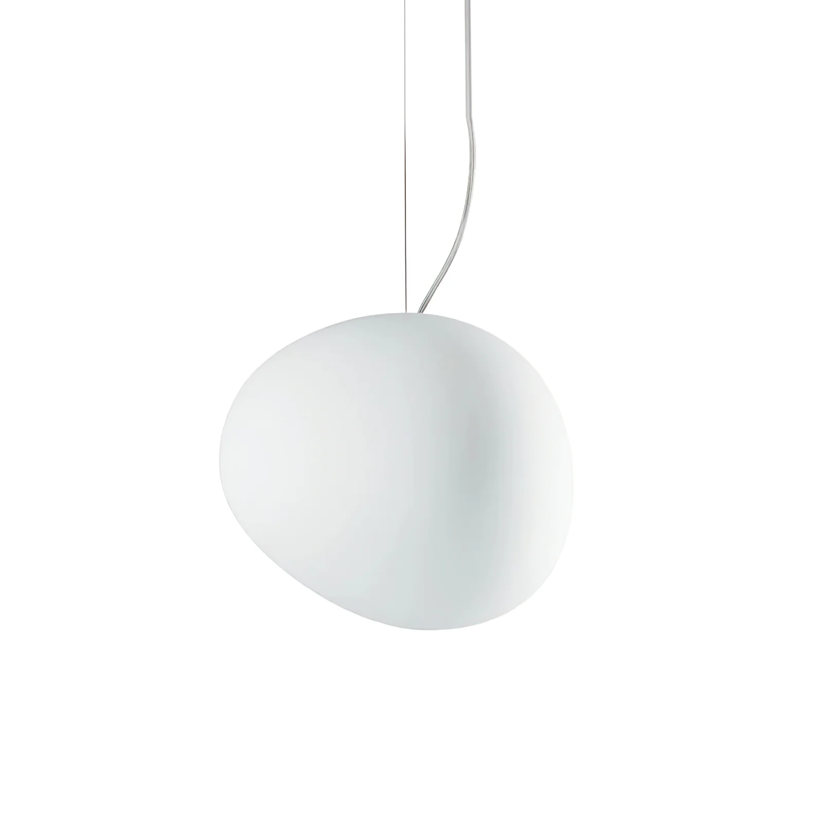 Подвесной светильник Gregg Stone Shape Glass - ∅23см x 16см, белый, теплый свет
