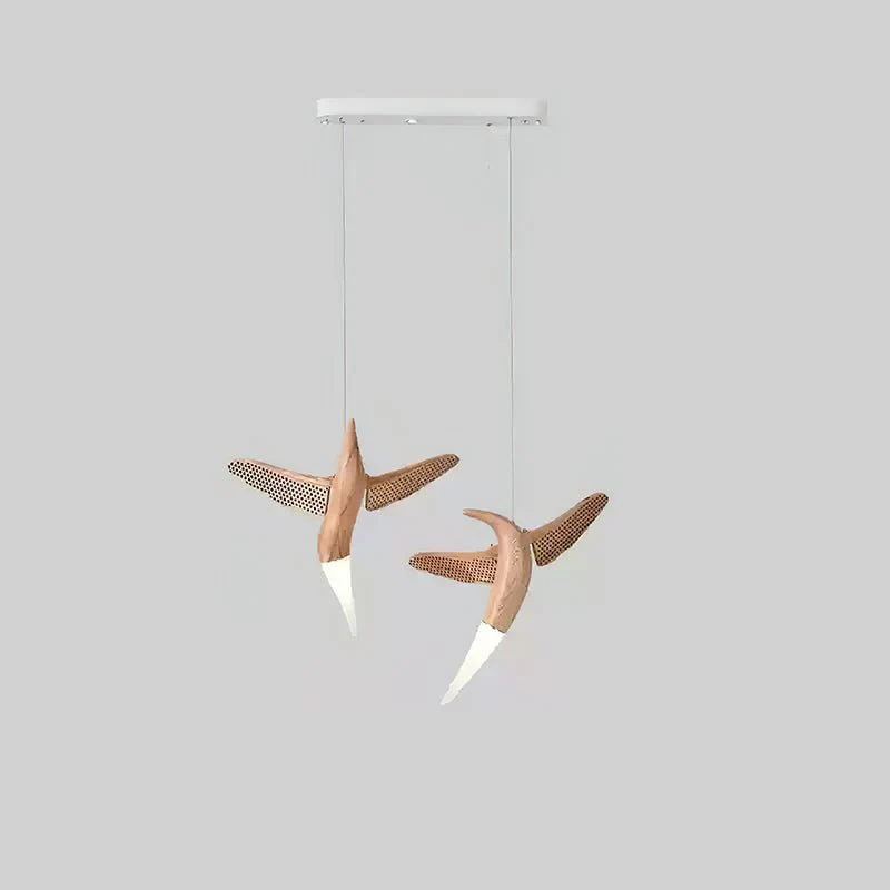 Люстра Dancer - модель E, 50см x 26см x 80см, орех, теплый свет