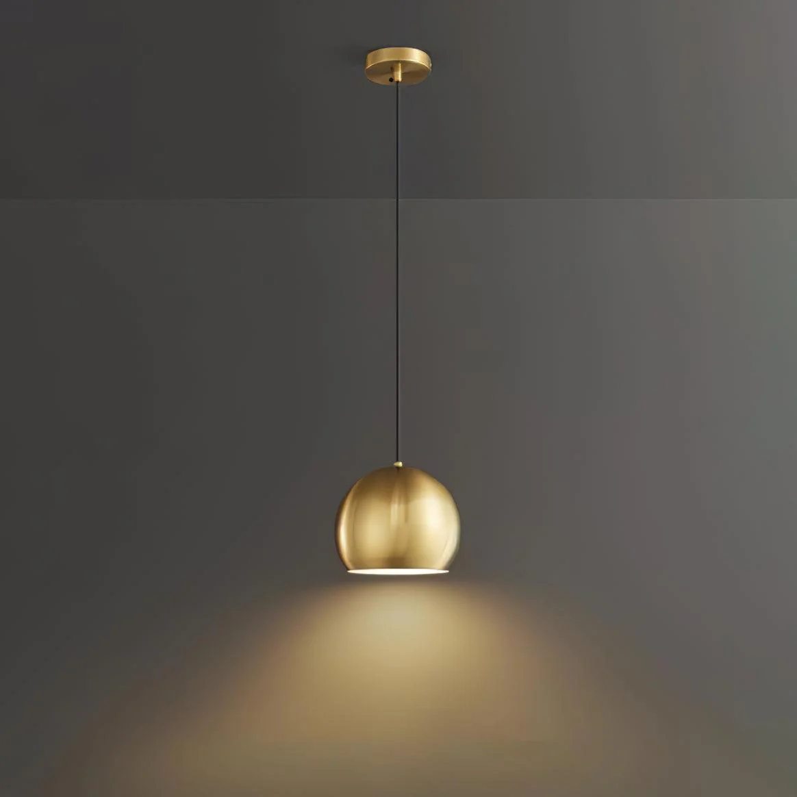 Подвесной светильник Palla Brass - ∅18см x 23см, черный