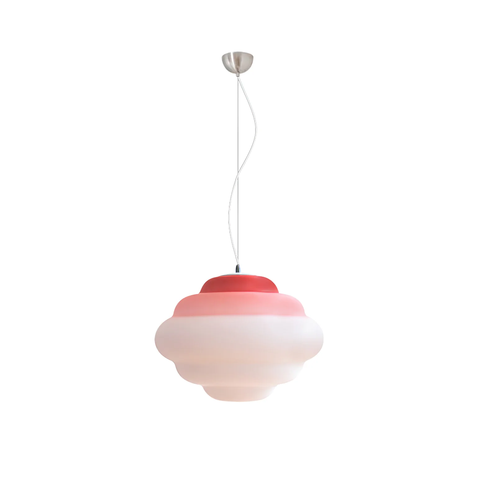 Подвесной светильник Gradient Cloudy - ∅40см x 30см, градиент красный