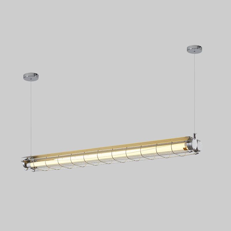 Люстра Artisan Glass Linearity - 124см x 11см x 14см, черный, холодный свет