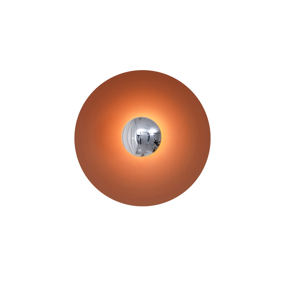 Simplicity Glow Wall Light - ∅ 15.7″ x H 15.7″ Set of 2 / White & Antique copper / Warm Light