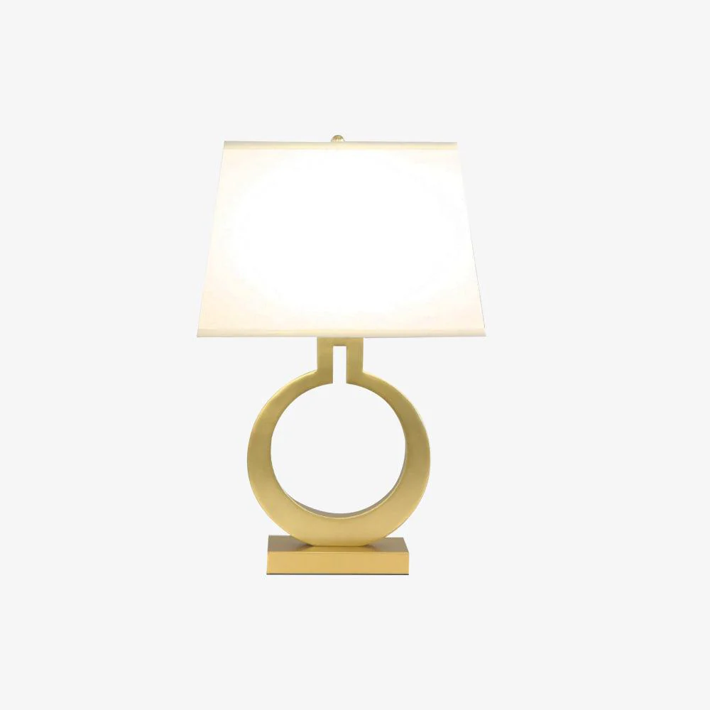 Keyhole Ring Table Lamp - ∅ 14.1″ x H 24.4″ / Dia 36cm x H 62cm / Gold / UK plug