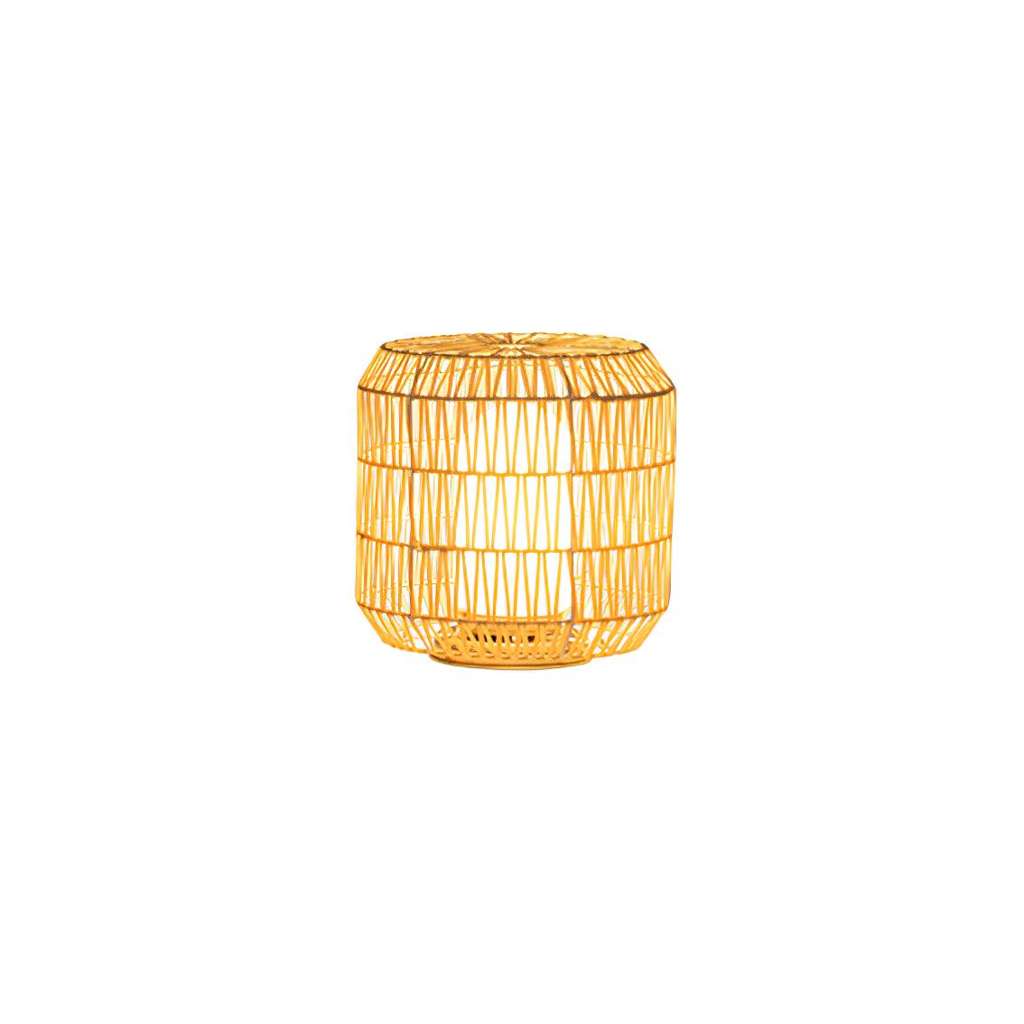 Настольный светильник Woven Rattan - модель A ∅31см x 52см, ротанг, теплый свет, проводной