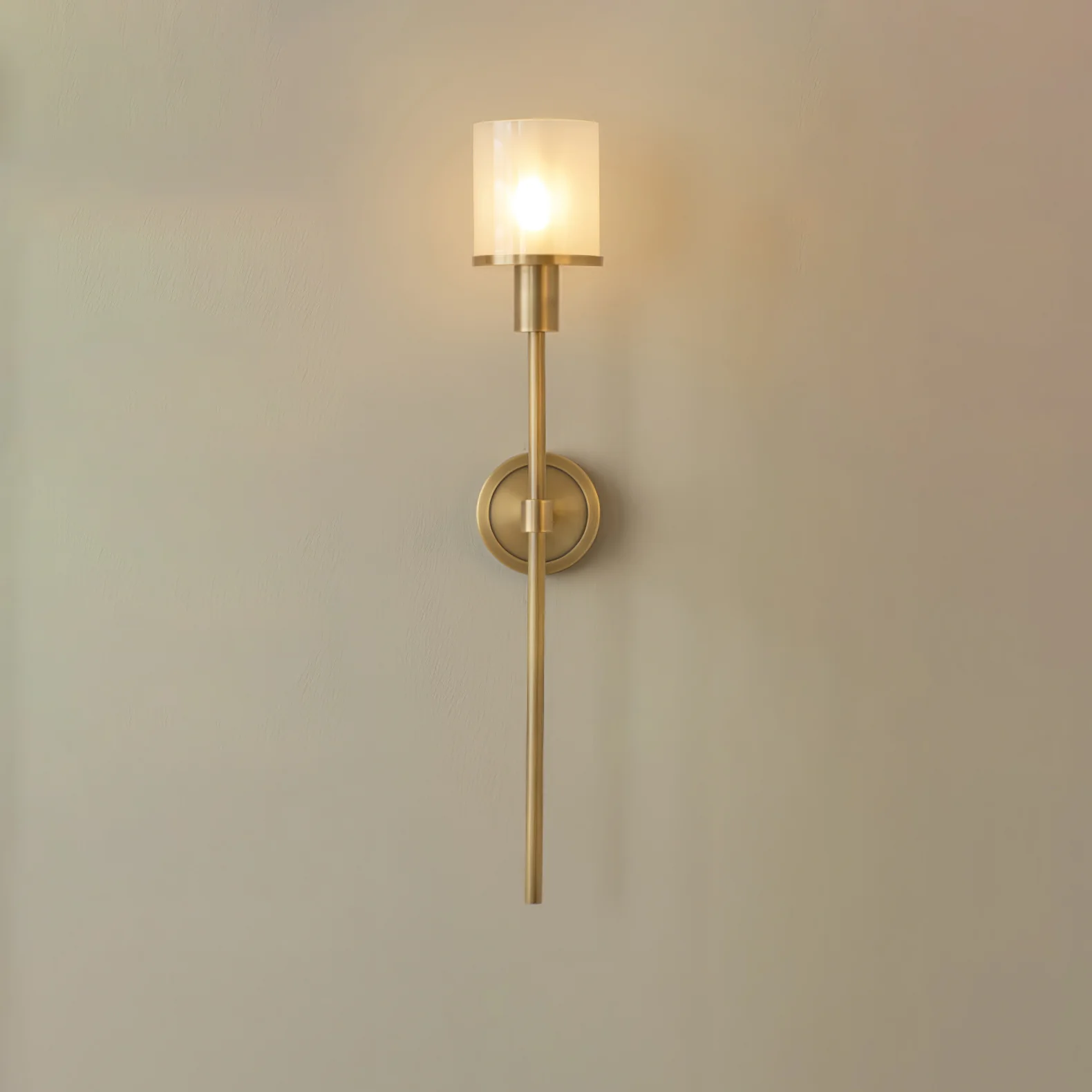 Tracie Classic Sconce - ∅ 3.9″ x H 23.6″ & Alabaster / Copper / Set Of 2
