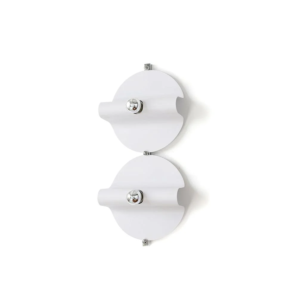 Space Wall Lamp - L 9.4″ x W 6.7″ x H 8.3″ Set of 2 / White & Chrome