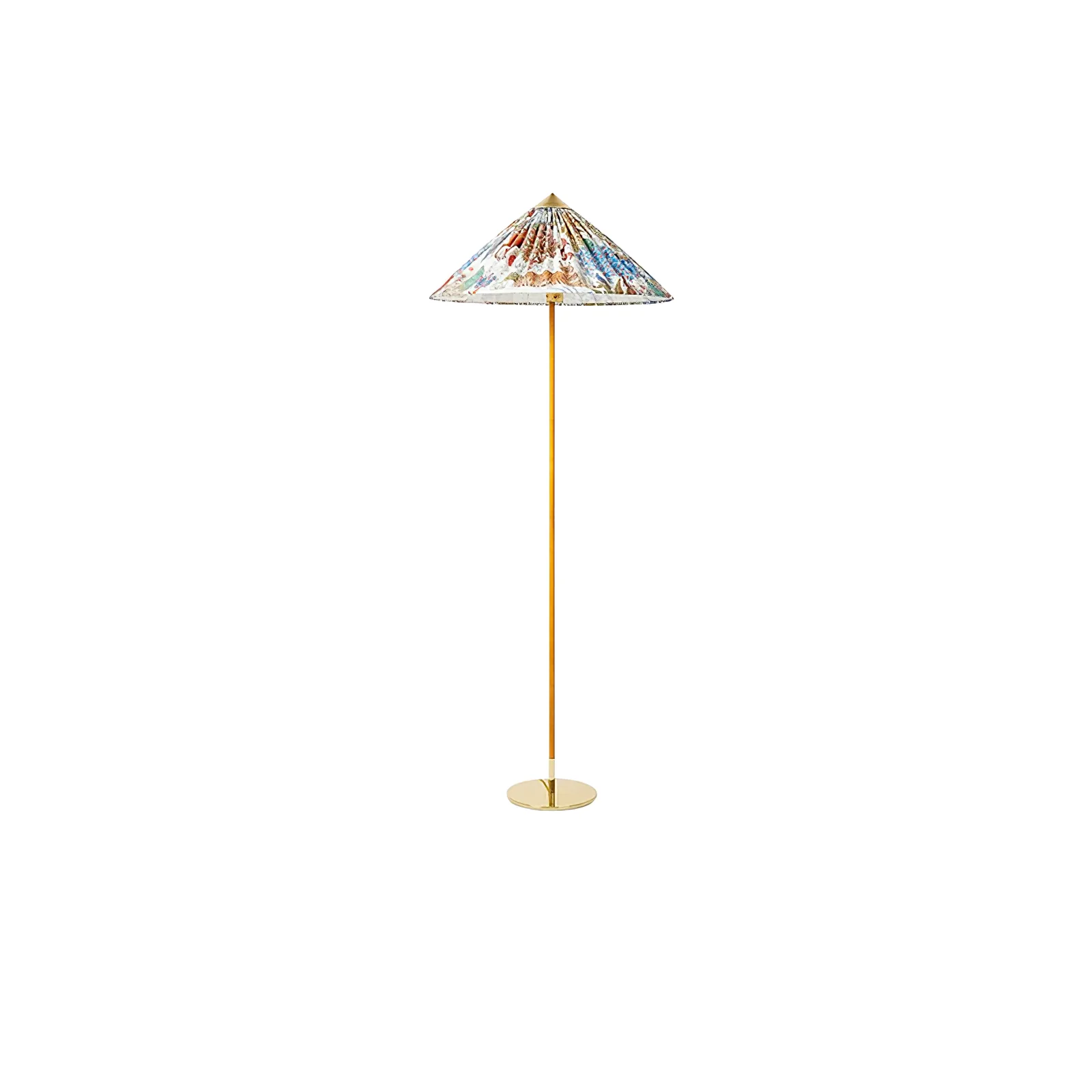 Tynell  Floor Lamp - ∅ 24.8″ x H 60.6″ / Dia 63cm x H 154cm / Natural rattan shade / UK plug