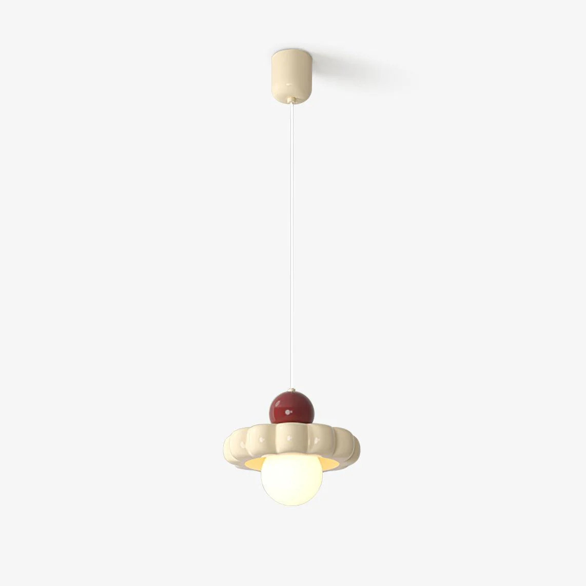 Подвесной светильник Cream Cloud - ∅19см x 11см, молочный кофе, кофе