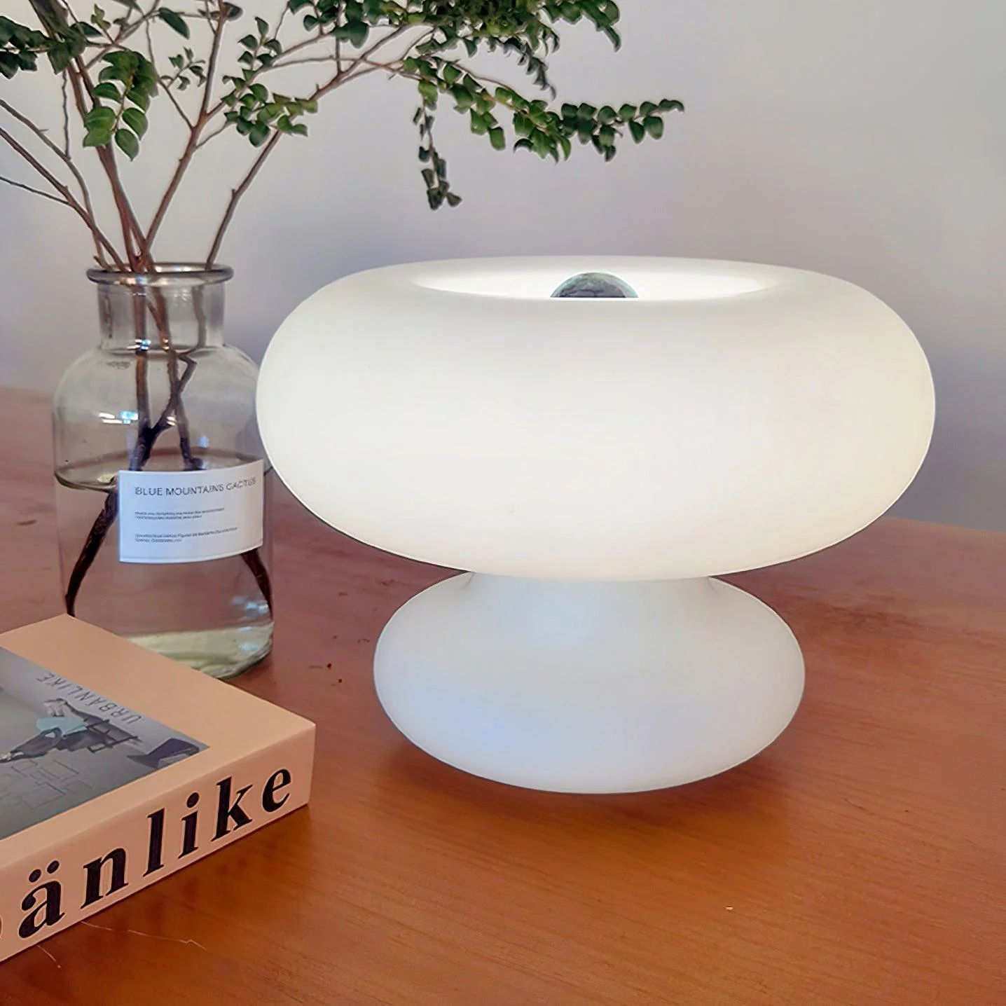 Donut Table Lamp - ∅ 11″ x H 7.9″/ Dia 28cm x H 20cm / White / UK plug