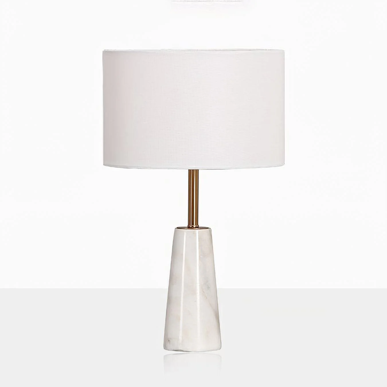 Norrington Table Lamp - ∅ 11″ x H 18.8″/ Dia 28cm x H 48cm / Gold & White Marble / AU plug