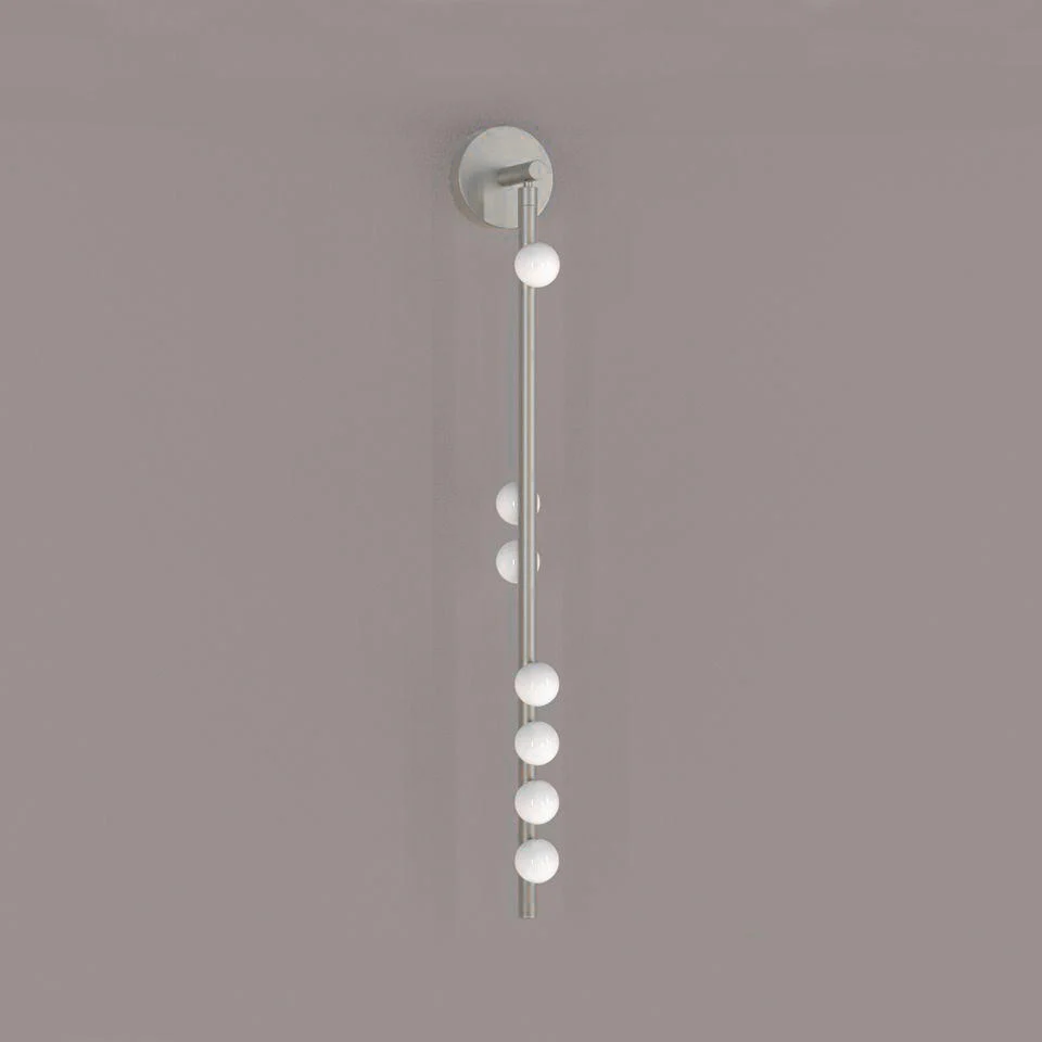 Настенный светильник Brass Glass Tube Plug-in - 7 источников света ∅12см x 100см, латунь, белый