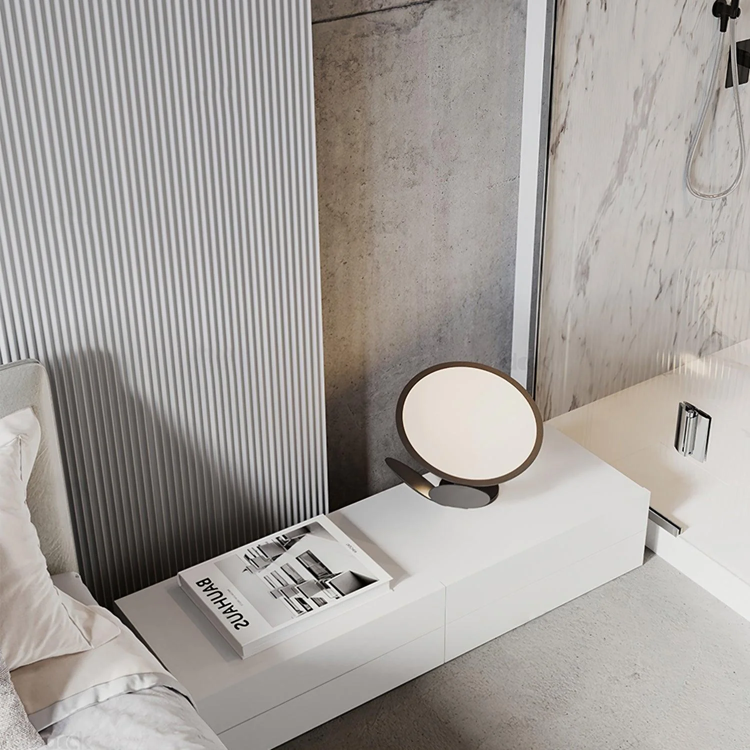Cut Table Lamp - ∅ 19.7″ x H 11.8″ / Dia 50cm x H 30cm / Cool Light / AU plug