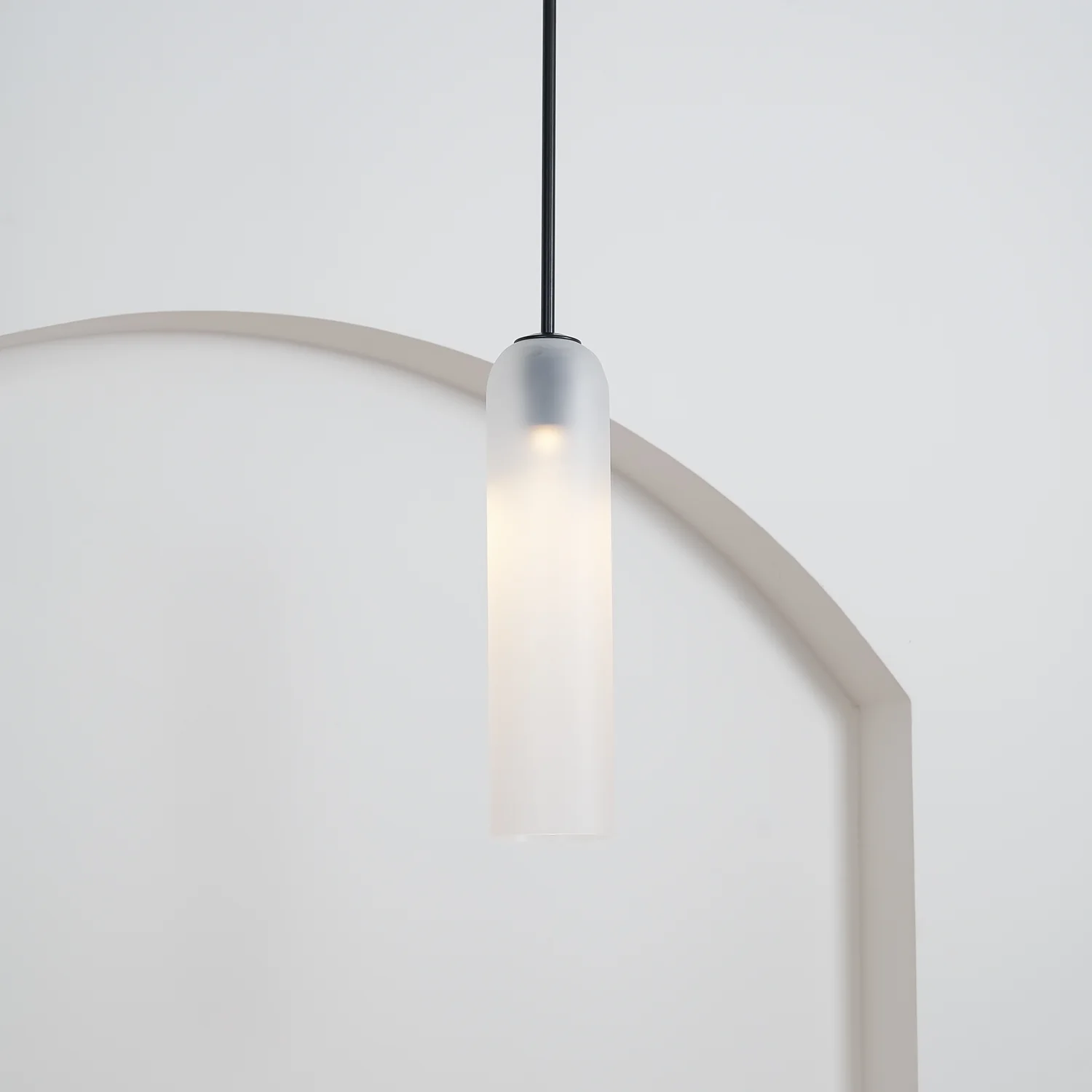 Подвесной светильник Long Tube Glass - ∅10см x 120см, золотой, прозрачный