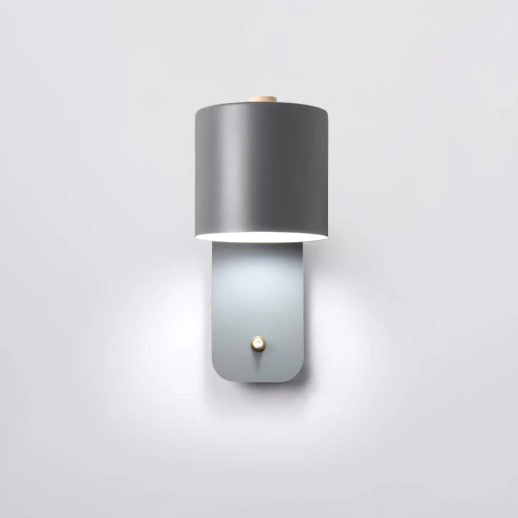 Настенный светильник Rotatable Cylinder Plug-in - ∅13см x 30см, белый