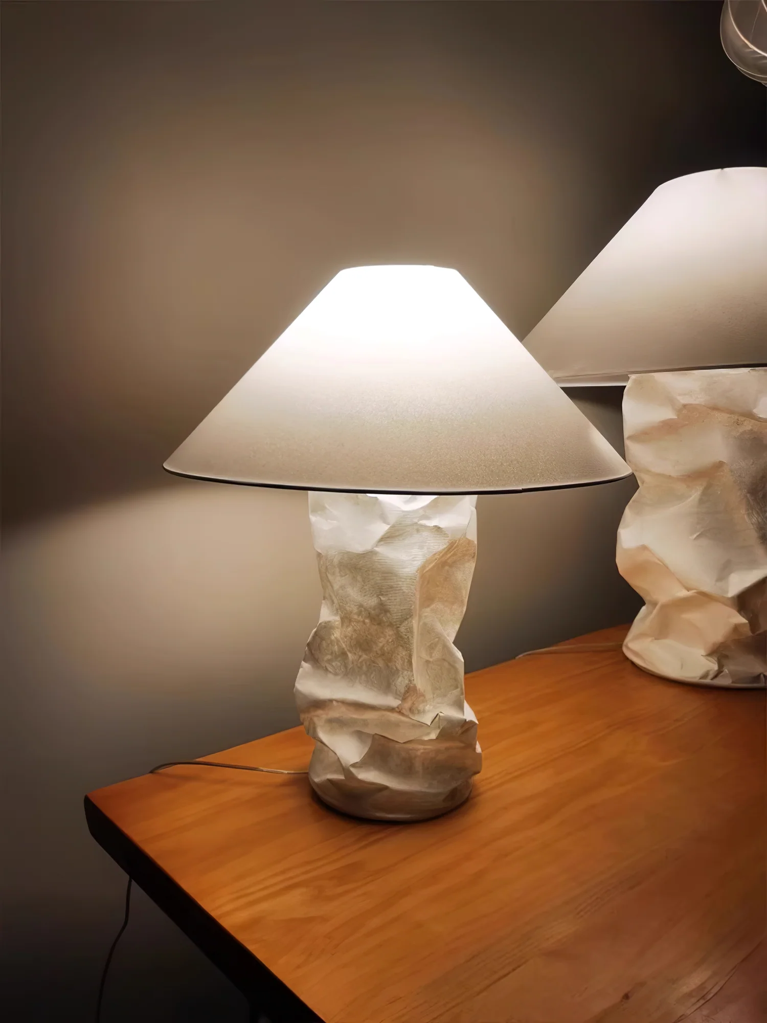 Настольный светильник Crinkle Paper - ∅50см x 50см, белый