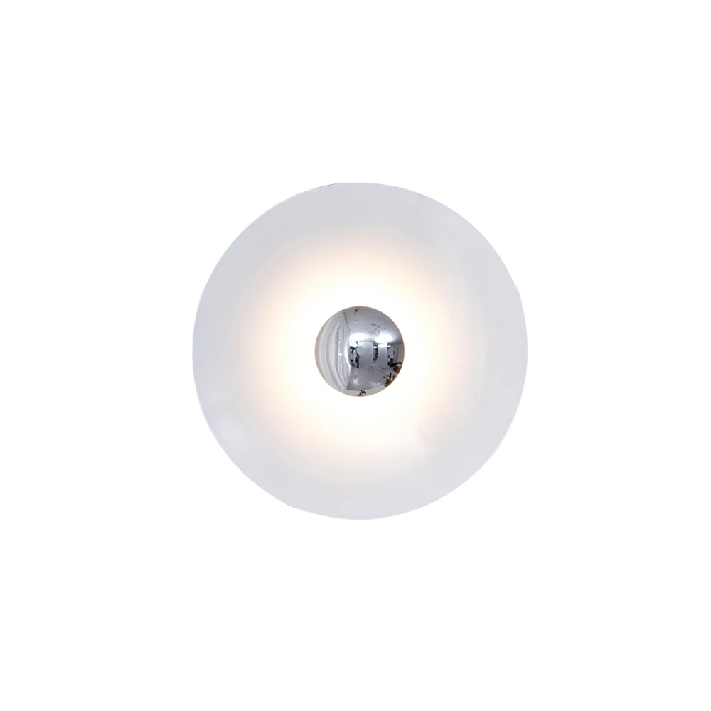 Simplicity Glow Wall Light - ∅ 15.7″ x H 15.7″ Set of 2 / White & Antique copper / Warm Light