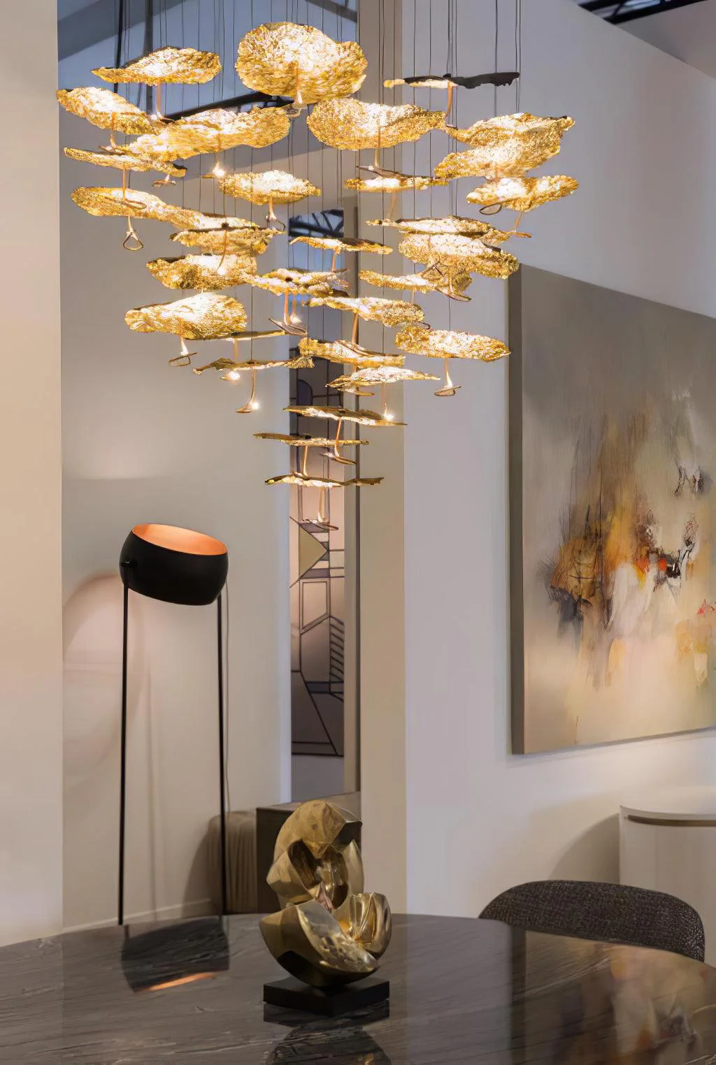 Люстра Brass Aviary Constellation - 1 подвес ∅25см х 15см, латунь, черный, теплый свет
