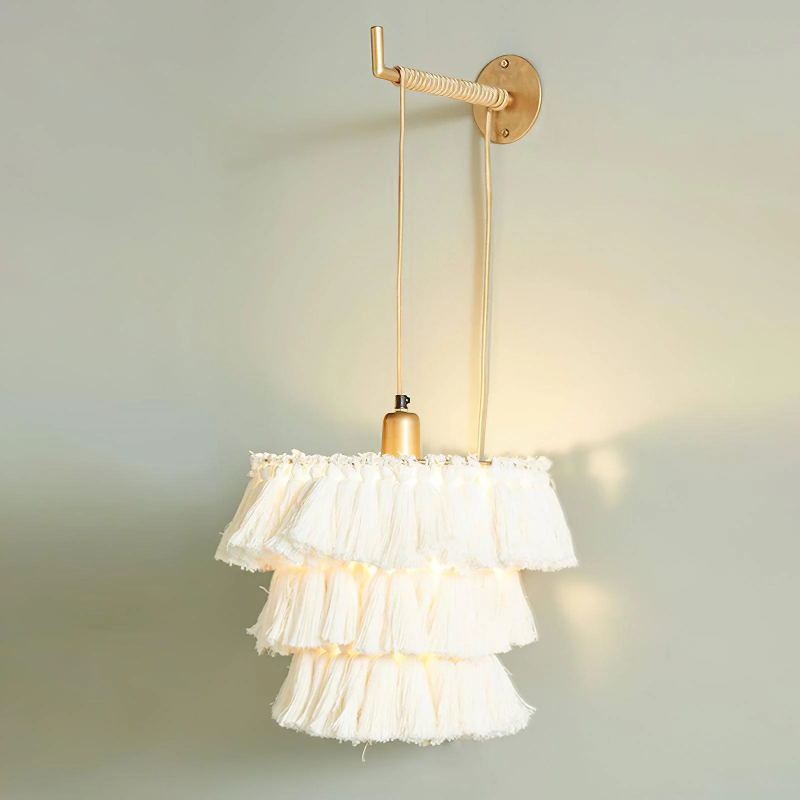 Fela Tassel Wall Lamp - Set of 2 / White / EU plug