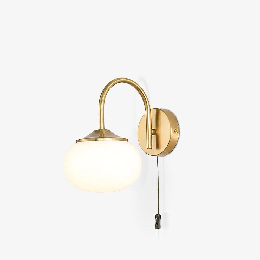 Marshmallow Sconce Plug Version - Set of 2 / Copper & Pink / UK plug