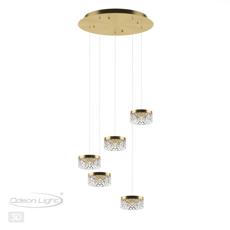 Люстра Odeon Light античн.бронза/металл/акрил LED 30W 4000K 1958лм FIVRE 5032/30L