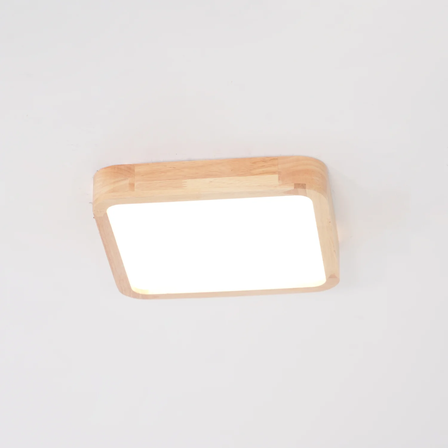 Потолочный светильник Wooden Geometric - ∅40см x 7см, дерево, теплый свет