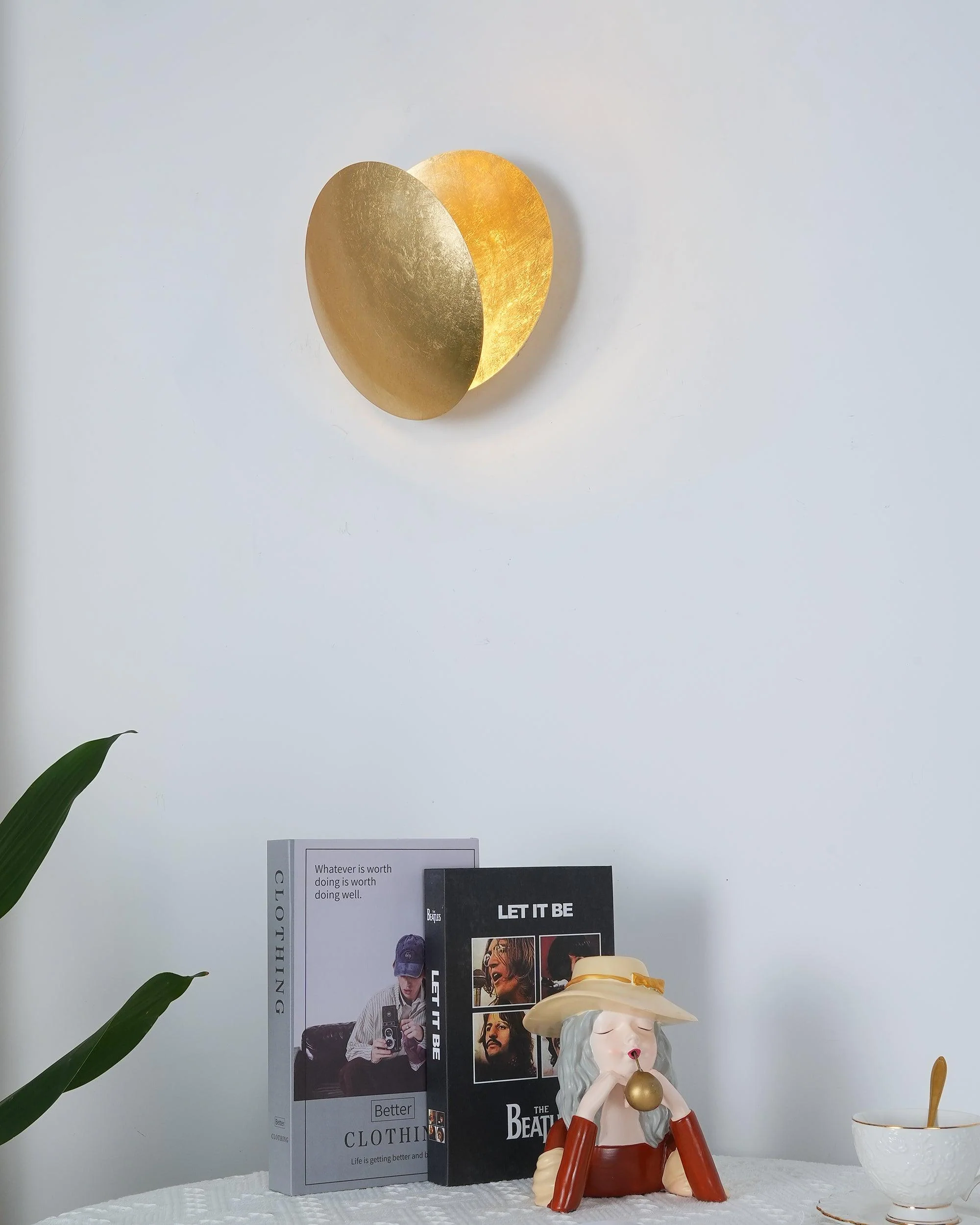 Giorgio Wall Lamp - Dia 25cm x H 25cm Set of 2 / Black & Bronze / Cool Light