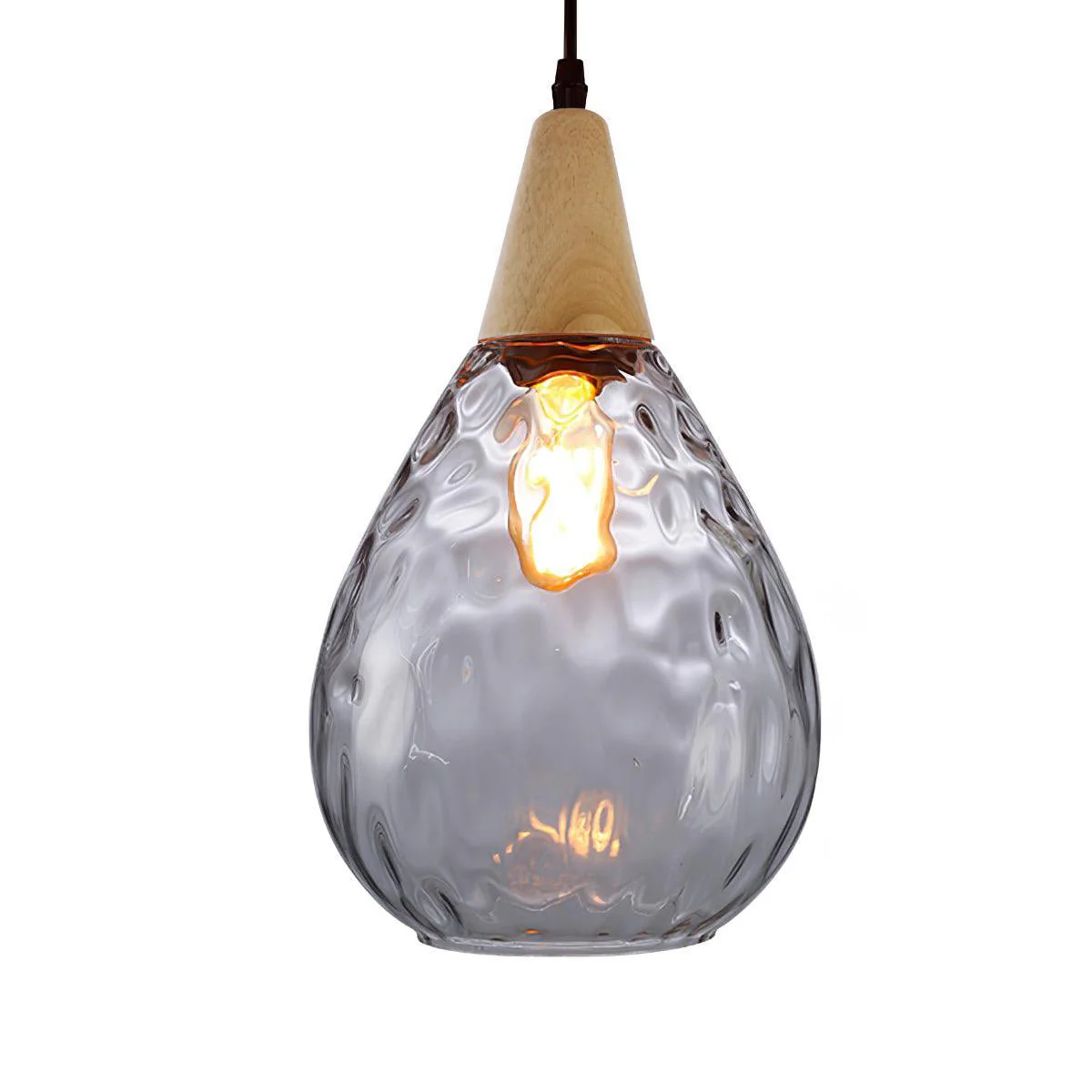Подвесной светильник Besnier Glass - ∅20см x 23см, черный