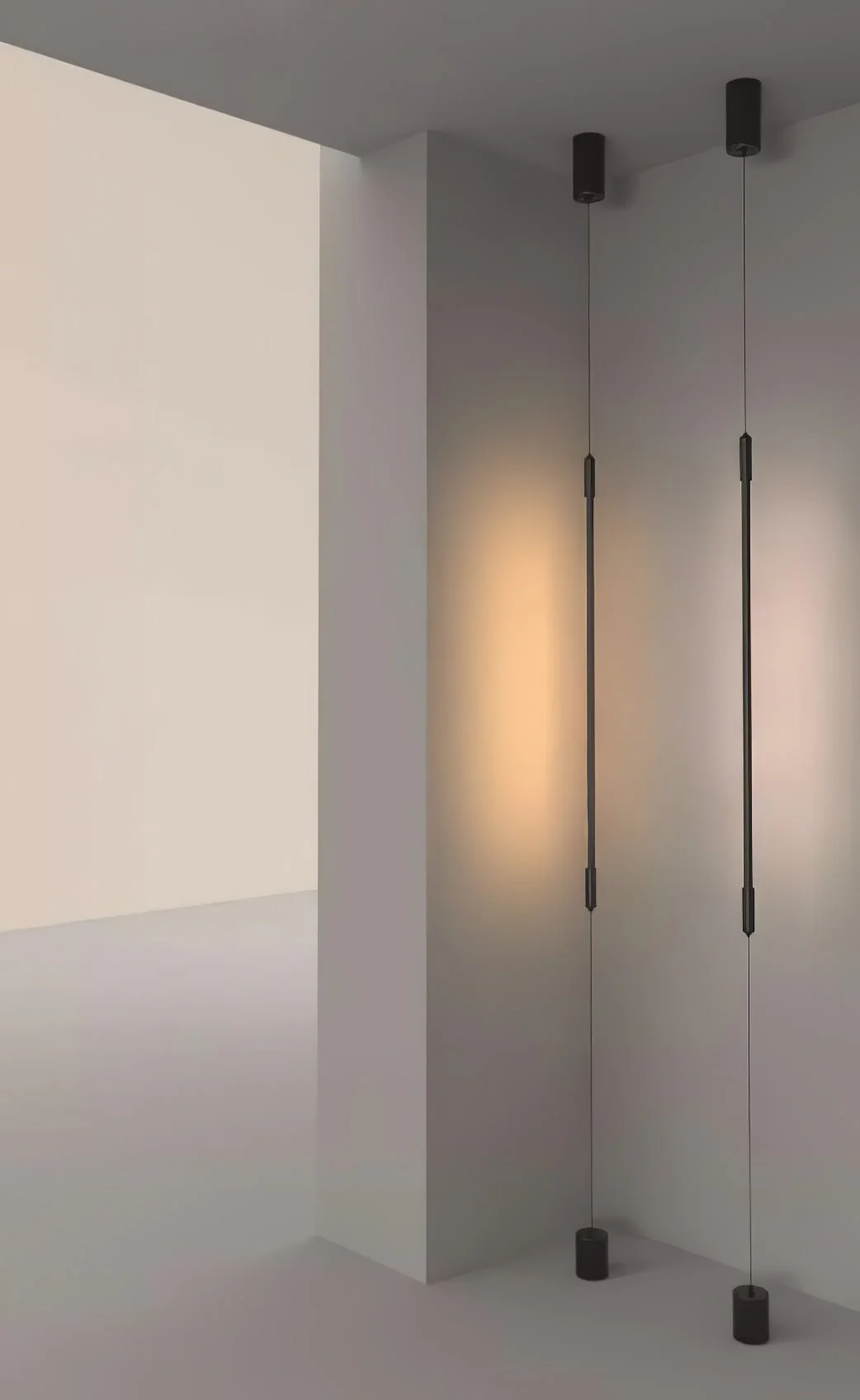 Подвесной светильник Slim line Cabinet - ∅2см x 95см, черный, теплый свет