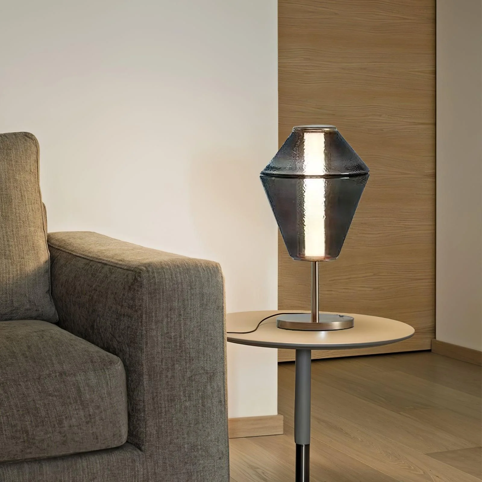 Totem Table Lamp - ∅ 8.6″ x H 16.5″ / Dia 22cm x H 42cm / Smoke gray / US plug