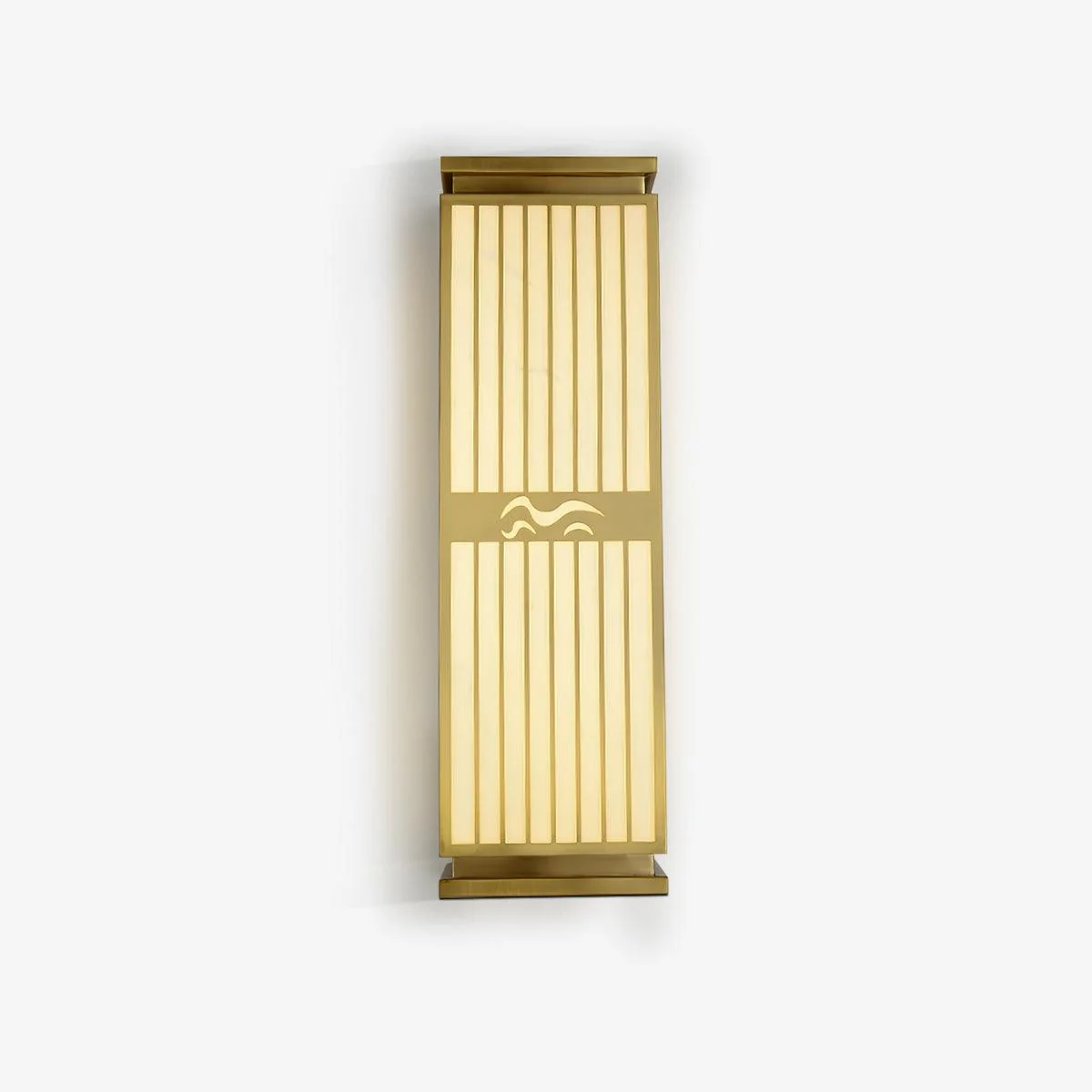 Doots Outdoor Wall Light - Set of 2 / Gold & White / Warm Light