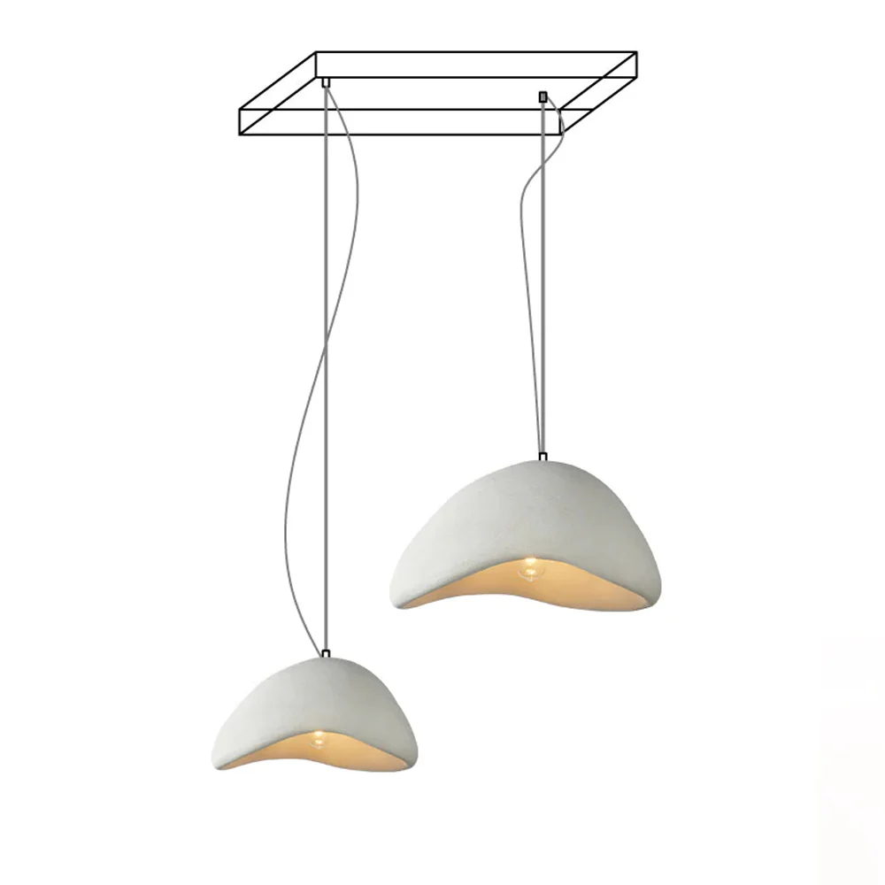 Люстра Khmara Halia Combination A - ∅40см x 22см + ∅60см x 33см, серый, длинное крепление