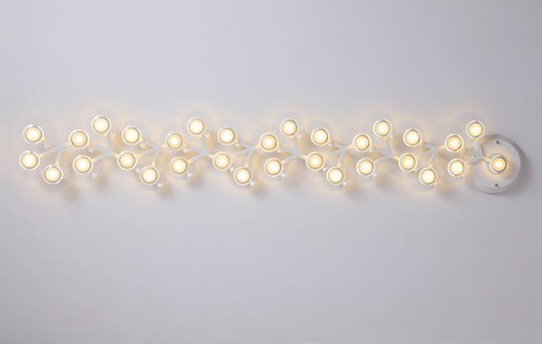 Потолочный светильник LED Net - 37 источников света 145см x 73см, черный, холодный свет