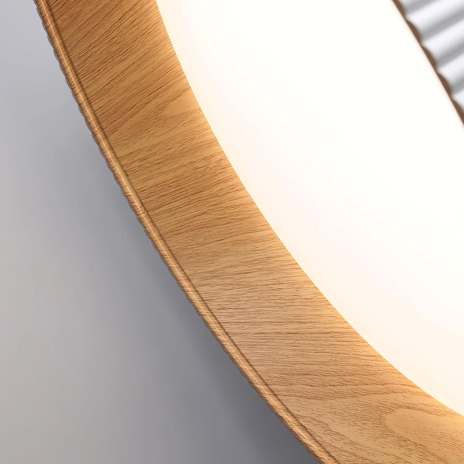 Подвесной светильник Modern Ribbed - ∅46см x 15см, белый, теплый свет