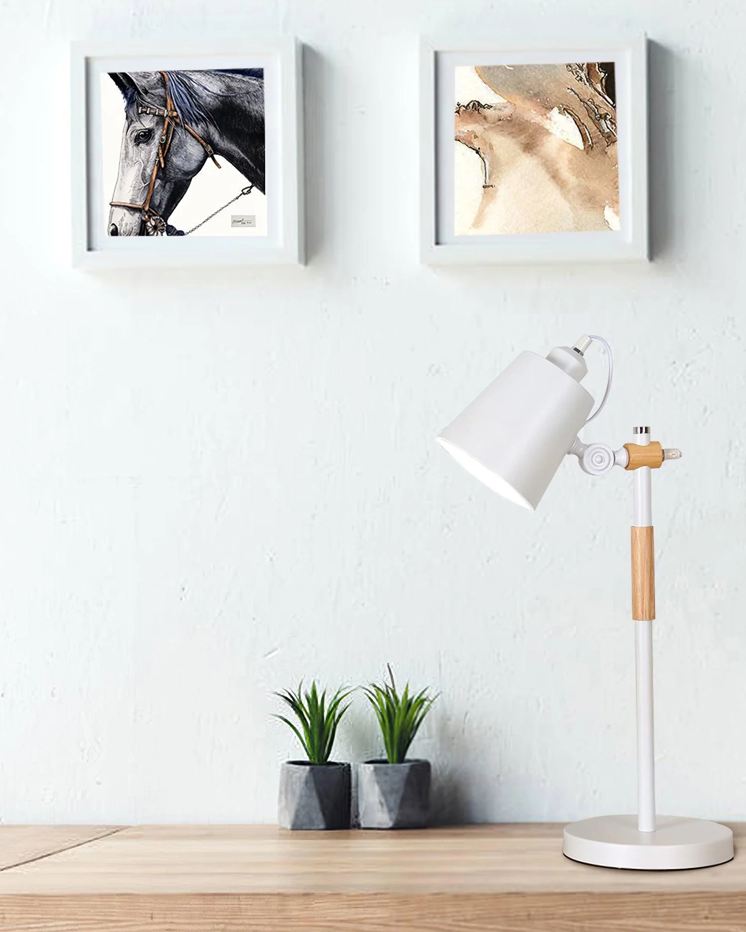 Настольная лампа Scantling Desk - ∅22см x 55см, белый